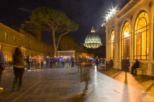 Cortile della Pinacoteca at night